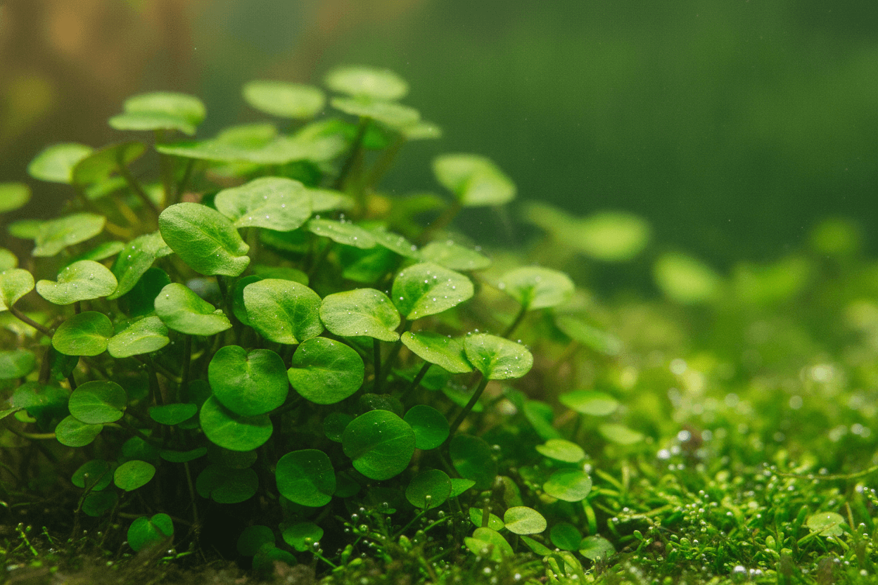 Foreground carpeting plants